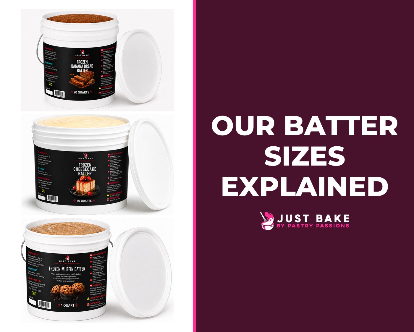 Our Batter Sizes Explained