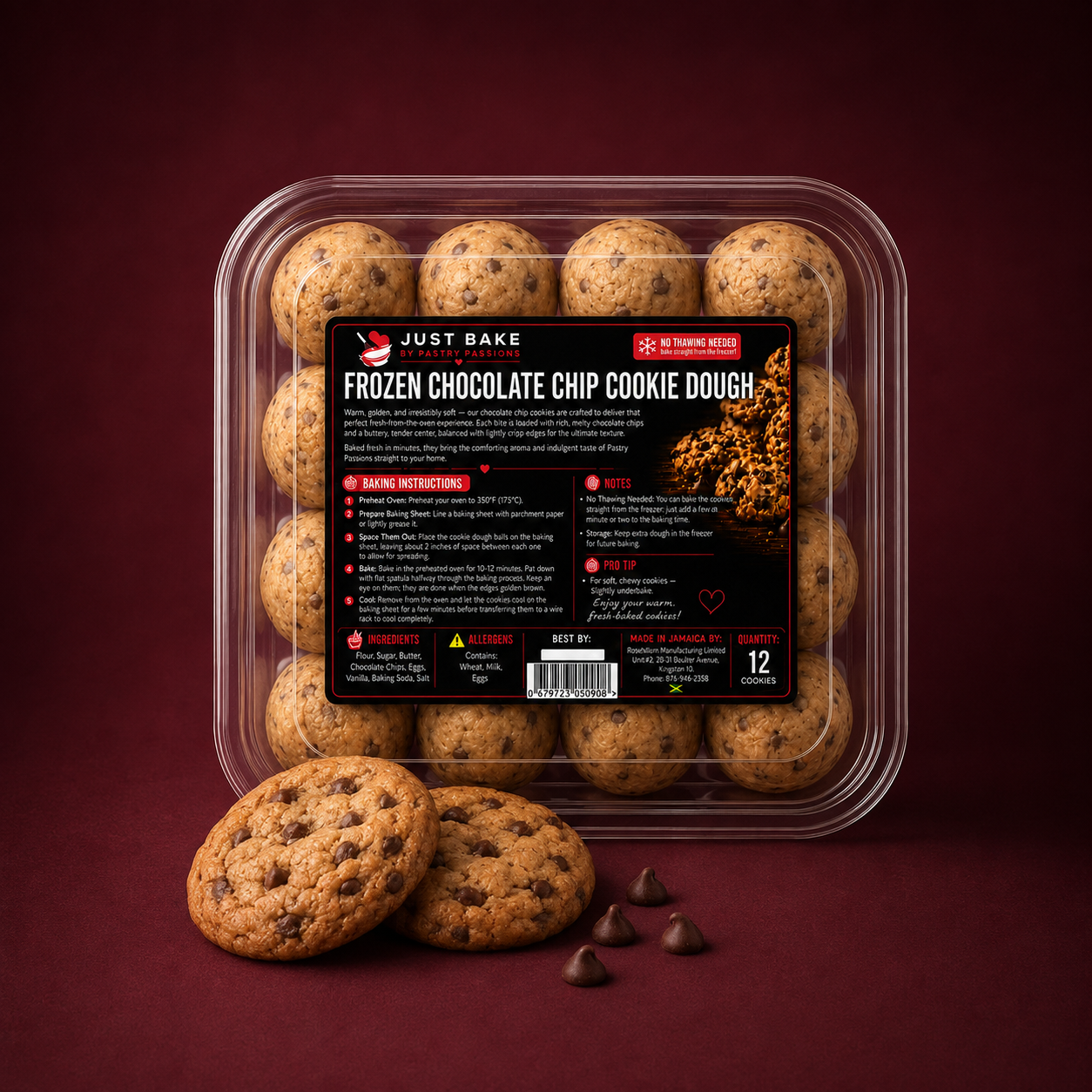 FROZEN CHOCOLATE CHIP COOKIE DOUGH